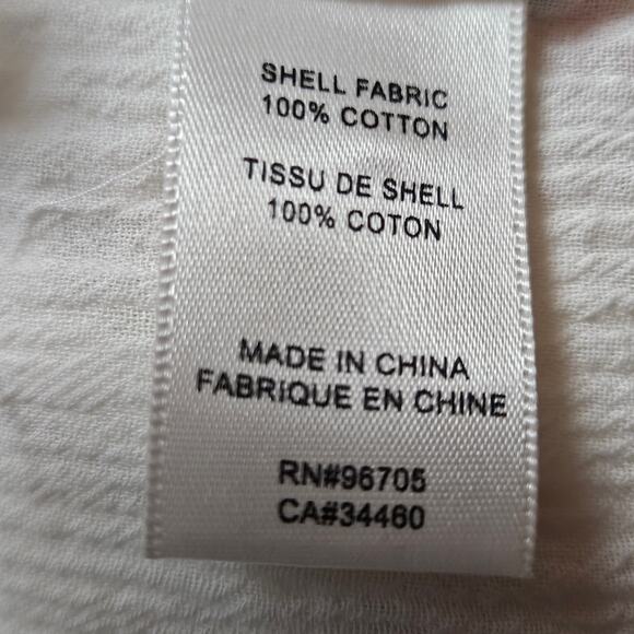 Small La Vie Rebecca Taylor Anthropologie Rosebud Embroidered Ruffled Button Top - Picture 6 of 9